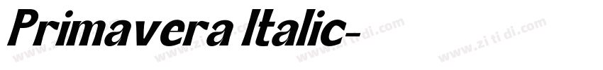 Primavera Italic字体转换